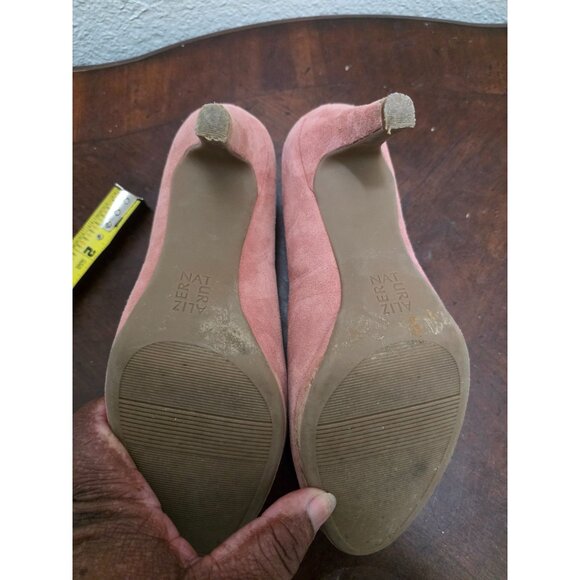 Naturalizer Women's Pink Suede 3" Heeled Pumps Almond Toe Size 8.5 - Picture 7 of 9